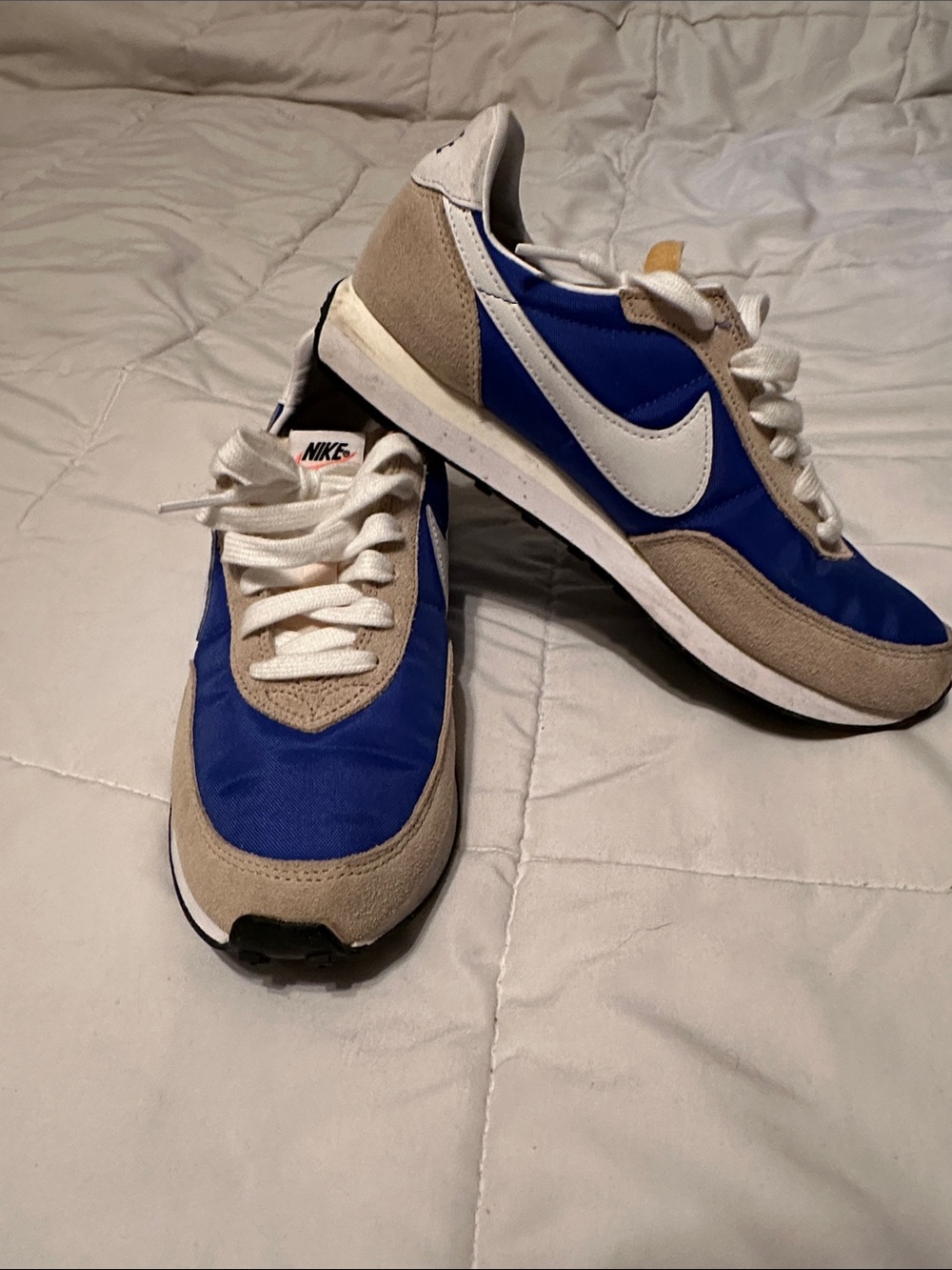 Nike Blue and Tan Classic Runner Sneakers